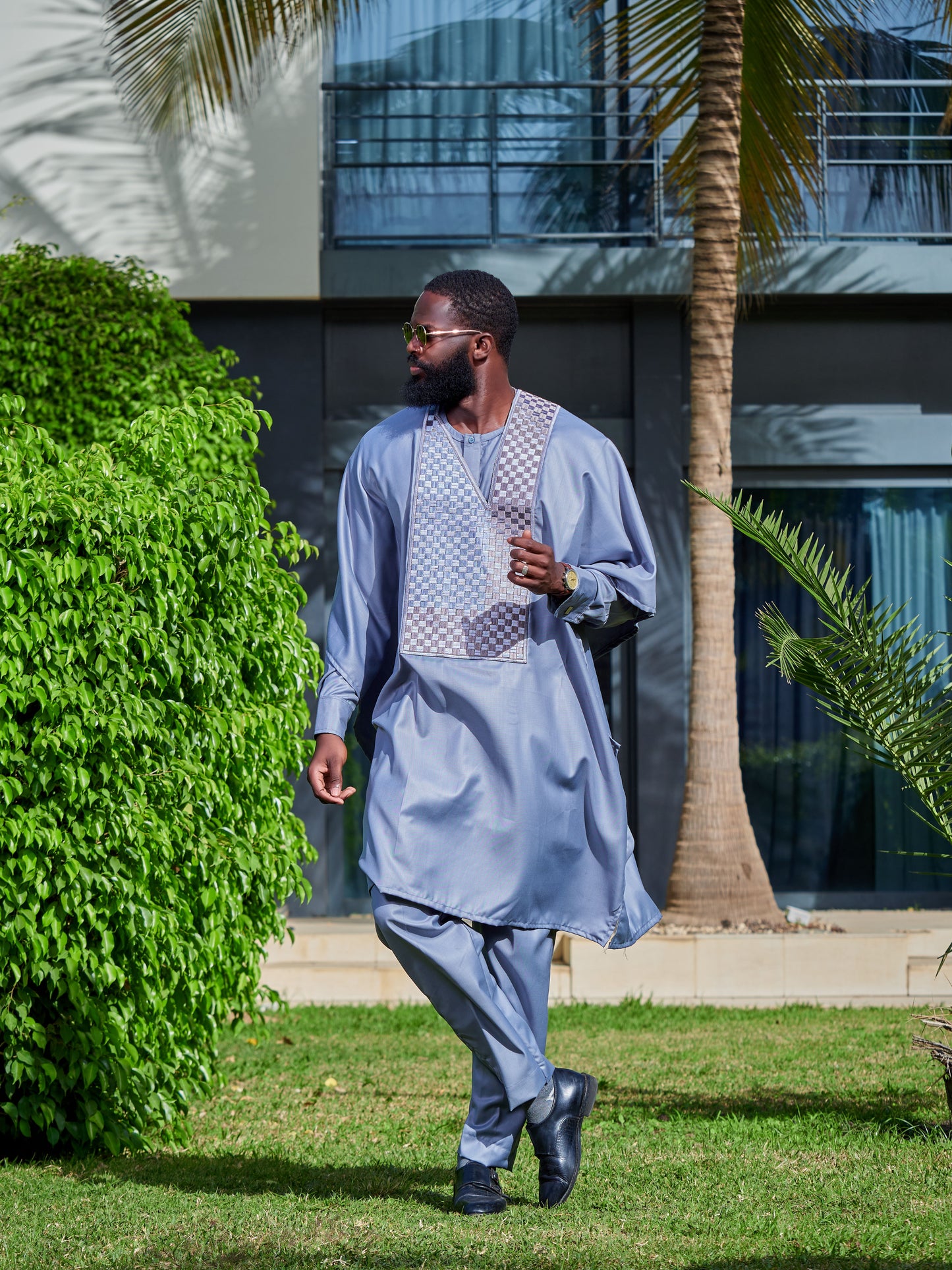 Khaleefa Bubu Set Grey