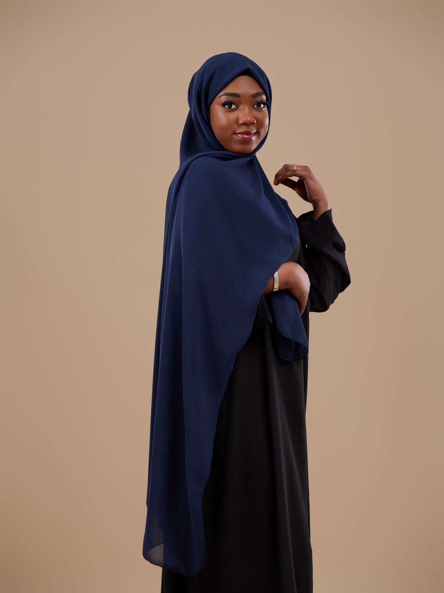 Chiffon Hijab Navy Blue