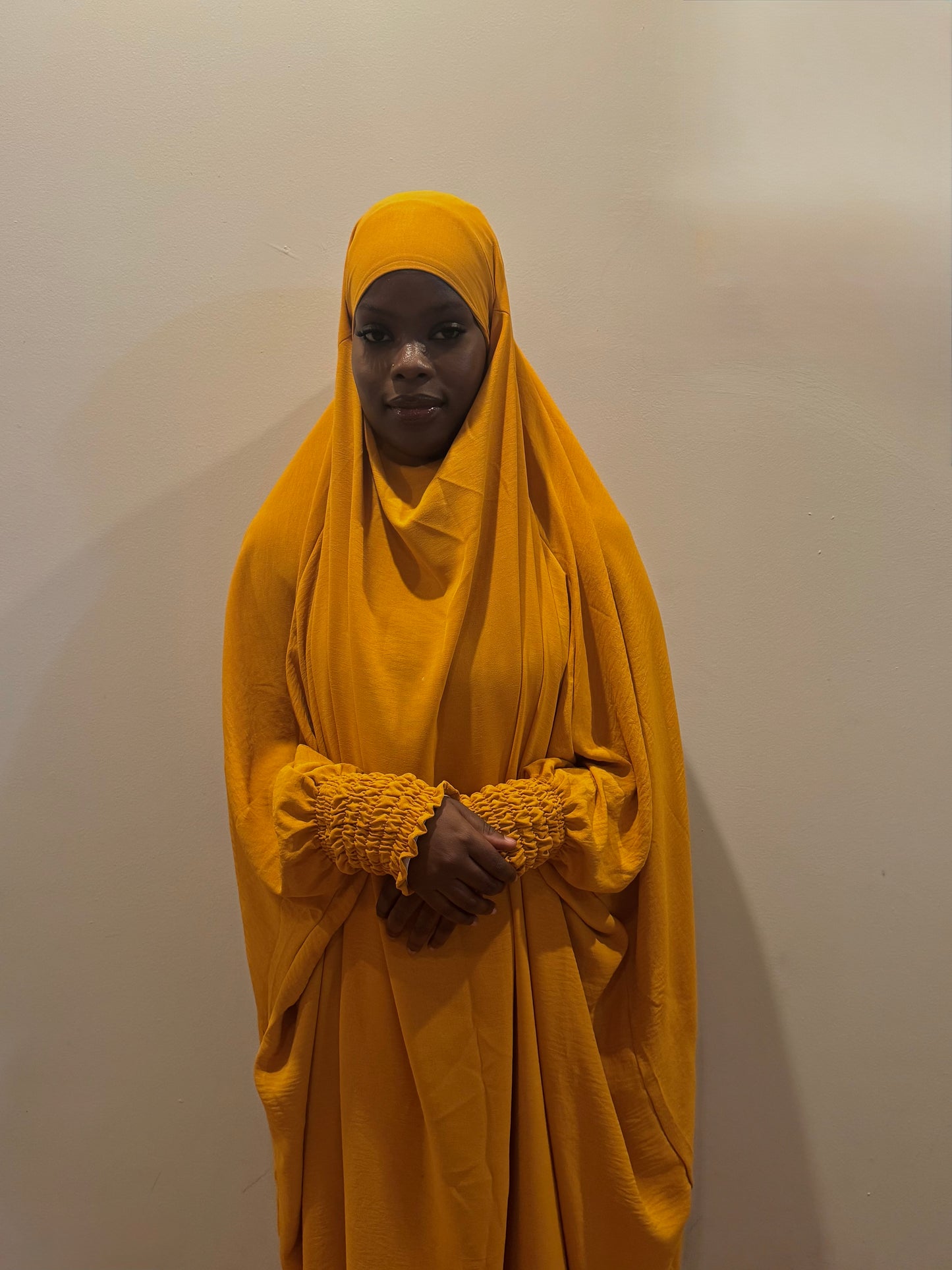 Bushra Jilbab- Mustard yellow