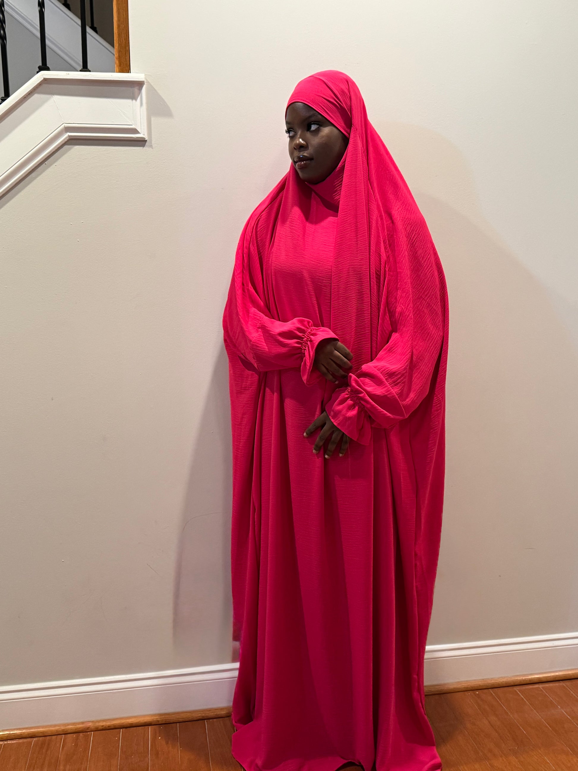 Bushra Jilbab- Hot Pink Khatira By B Bushra Jilbab- Hot Pink Khatira By B